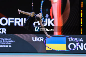 2024-05-26 - Taisiia Onofriichuk (UKR) during 40th European Rhythmic Gymnastics Championships Budapest 2024 at Papp Laszlo Budapest Sportarena, Budapest, Hungary on May 26, 2024 - 40TH EUROPEAN RHYTHMIC CHAMPIONSHIPS SENIOR INDIVIDUALS & GROUPS AND JUNIOR INDIVIDUALS - GYMNASTICS - OTHER SPORTS