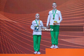 2024-05-26 - (R-L) Boryana Kaleyn (BUL) gold medal with Stiliana Nikolova (BUL) silver medal at  Finals Hoop Senior during 40th European Rhythmic Gymnastics Championships Budapest 2024 at Papp Laszlo Budapest Sportarena, Budapest, Hungary on May 26, 2024 - 40TH EUROPEAN RHYTHMIC CHAMPIONSHIPS SENIOR INDIVIDUALS & GROUPS AND JUNIOR INDIVIDUALS - GYMNASTICS - OTHER SPORTS