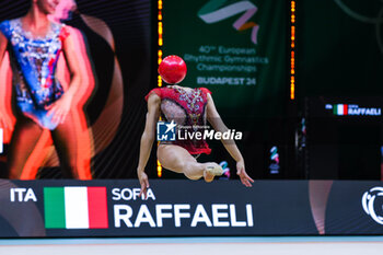 2024-05-26 - Sofia Raffaeli (ITA) during 40th European Rhythmic Gymnastics Championships Budapest 2024 at Papp Laszlo Budapest Sportarena, Budapest, Hungary on May 26, 2024 - 40TH EUROPEAN RHYTHMIC CHAMPIONSHIPS SENIOR INDIVIDUALS & GROUPS AND JUNIOR INDIVIDUALS - GYMNASTICS - OTHER SPORTS