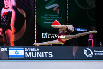 2024-05-26 - Daniela Munits (ISR) during 40th European Rhythmic Gymnastics Championships Budapest 2024 at Papp Laszlo Budapest Sportarena, Budapest, Hungary on May 26, 2024 - 40TH EUROPEAN RHYTHMIC CHAMPIONSHIPS SENIOR INDIVIDUALS & GROUPS AND JUNIOR INDIVIDUALS - GYMNASTICS - OTHER SPORTS