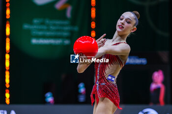 2024-05-26 - Daniela Munits (ISR) during 40th European Rhythmic Gymnastics Championships Budapest 2024 at Papp Laszlo Budapest Sportarena, Budapest, Hungary on May 26, 2024 - 40TH EUROPEAN RHYTHMIC CHAMPIONSHIPS SENIOR INDIVIDUALS & GROUPS AND JUNIOR INDIVIDUALS - GYMNASTICS - OTHER SPORTS