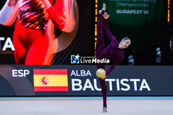 2024-05-26 - Alba Bautista (ESP) during 40th European Rhythmic Gymnastics Championships Budapest 2024 at Papp Laszlo Budapest Sportarena, Budapest, Hungary on May 26, 2024 - 40TH EUROPEAN RHYTHMIC CHAMPIONSHIPS SENIOR INDIVIDUALS & GROUPS AND JUNIOR INDIVIDUALS - GYMNASTICS - OTHER SPORTS