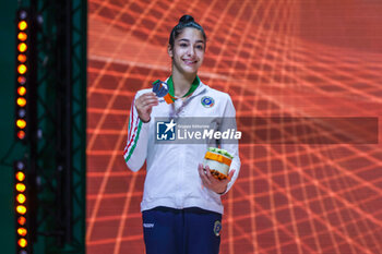 2024-05-26 - Sofia Raffaeli (ITA) silver medal at  Finals Ribbon Senior during 40th European Rhythmic Gymnastics Championships Budapest 2024 at Papp Laszlo Budapest Sportarena, Budapest, Hungary on May 26, 2024 - 40TH EUROPEAN RHYTHMIC CHAMPIONSHIPS SENIOR INDIVIDUALS & GROUPS AND JUNIOR INDIVIDUALS - GYMNASTICS - OTHER SPORTS