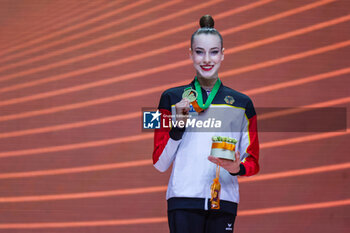 2024-05-26 - Darja Varfolomeev (GER) gold medal at  Finals Ribbon Senior during 40th European Rhythmic Gymnastics Championships Budapest 2024 at Papp Laszlo Budapest Sportarena, Budapest, Hungary on May 26, 2024 - 40TH EUROPEAN RHYTHMIC CHAMPIONSHIPS SENIOR INDIVIDUALS & GROUPS AND JUNIOR INDIVIDUALS - GYMNASTICS - OTHER SPORTS