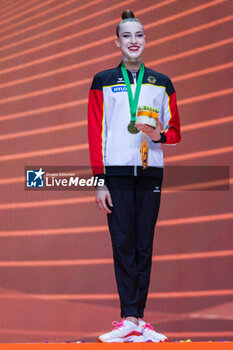 2024-05-26 - Darja Varfolomeev (GER) gold medal at  Finals Ribbon Senior during 40th European Rhythmic Gymnastics Championships Budapest 2024 at Papp Laszlo Budapest Sportarena, Budapest, Hungary on May 26, 2024 - 40TH EUROPEAN RHYTHMIC CHAMPIONSHIPS SENIOR INDIVIDUALS & GROUPS AND JUNIOR INDIVIDUALS - GYMNASTICS - OTHER SPORTS