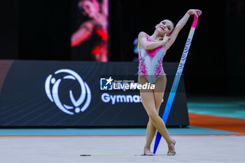 2024-05-26 - Stiliana Nikolova (BUL) seen during 40th European Rhythmic Gymnastics Championships Budapest 2024 at Papp Laszlo Budapest Sportarena, Budapest, Hungary on May 26, 2024 - 40TH EUROPEAN RHYTHMIC CHAMPIONSHIPS SENIOR INDIVIDUALS & GROUPS AND JUNIOR INDIVIDUALS - GYMNASTICS - OTHER SPORTS