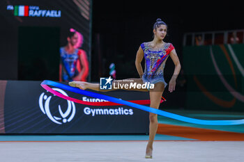 2024-05-26 - Sofia Raffaeli (ITA) seen during 40th European Rhythmic Gymnastics Championships Budapest 2024 at Papp Laszlo Budapest Sportarena, Budapest, Hungary on May 26, 2024 - 40TH EUROPEAN RHYTHMIC CHAMPIONSHIPS SENIOR INDIVIDUALS & GROUPS AND JUNIOR INDIVIDUALS - GYMNASTICS - OTHER SPORTS