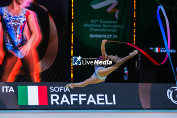 2024-05-26 - Sofia Raffaeli (ITA) seen during 40th European Rhythmic Gymnastics Championships Budapest 2024 at Papp Laszlo Budapest Sportarena, Budapest, Hungary on May 26, 2024 - 40TH EUROPEAN RHYTHMIC CHAMPIONSHIPS SENIOR INDIVIDUALS & GROUPS AND JUNIOR INDIVIDUALS - GYMNASTICS - OTHER SPORTS