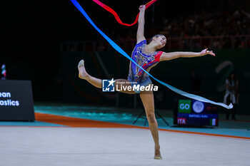 2024-05-26 - Sofia Raffaeli (ITA) seen during 40th European Rhythmic Gymnastics Championships Budapest 2024 at Papp Laszlo Budapest Sportarena, Budapest, Hungary on May 26, 2024 - 40TH EUROPEAN RHYTHMIC CHAMPIONSHIPS SENIOR INDIVIDUALS & GROUPS AND JUNIOR INDIVIDUALS - GYMNASTICS - OTHER SPORTS