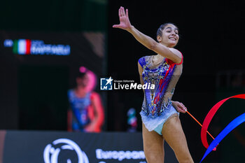 2024-05-26 - Sofia Raffaeli (ITA) seen during 40th European Rhythmic Gymnastics Championships Budapest 2024 at Papp Laszlo Budapest Sportarena, Budapest, Hungary on May 26, 2024 - 40TH EUROPEAN RHYTHMIC CHAMPIONSHIPS SENIOR INDIVIDUALS & GROUPS AND JUNIOR INDIVIDUALS - GYMNASTICS - OTHER SPORTS