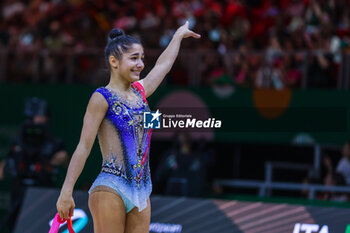 2024-05-26 - Sofia Raffaeli (ITA) seen during 40th European Rhythmic Gymnastics Championships Budapest 2024 at Papp Laszlo Budapest Sportarena, Budapest, Hungary on May 26, 2024 - 40TH EUROPEAN RHYTHMIC CHAMPIONSHIPS SENIOR INDIVIDUALS & GROUPS AND JUNIOR INDIVIDUALS - GYMNASTICS - OTHER SPORTS