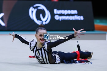 2024-05-26 - Taisiia Onofriichuk (UKR) seen during 40th European Rhythmic Gymnastics Championships Budapest 2024 at Papp Laszlo Budapest Sportarena, Budapest, Hungary on May 26, 2024 - 40TH EUROPEAN RHYTHMIC CHAMPIONSHIPS SENIOR INDIVIDUALS & GROUPS AND JUNIOR INDIVIDUALS - GYMNASTICS - OTHER SPORTS