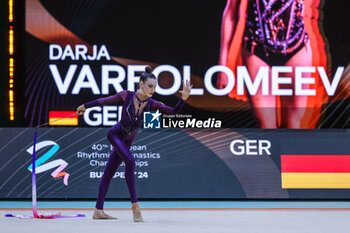 2024-05-26 - Darja Varfolomeev (GER) seen during 40th European Rhythmic Gymnastics Championships Budapest 2024 at Papp Laszlo Budapest Sportarena, Budapest, Hungary on May 26, 2024 - 40TH EUROPEAN RHYTHMIC CHAMPIONSHIPS SENIOR INDIVIDUALS & GROUPS AND JUNIOR INDIVIDUALS - GYMNASTICS - OTHER SPORTS