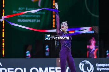 2024-05-26 - Darja Varfolomeev (GER) seen during 40th European Rhythmic Gymnastics Championships Budapest 2024 at Papp Laszlo Budapest Sportarena, Budapest, Hungary on May 26, 2024 - 40TH EUROPEAN RHYTHMIC CHAMPIONSHIPS SENIOR INDIVIDUALS & GROUPS AND JUNIOR INDIVIDUALS - GYMNASTICS - OTHER SPORTS