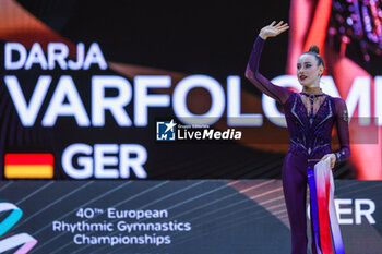 2024-05-26 - Darja Varfolomeev (GER) seen during 40th European Rhythmic Gymnastics Championships Budapest 2024 at Papp Laszlo Budapest Sportarena, Budapest, Hungary on May 26, 2024 - 40TH EUROPEAN RHYTHMIC CHAMPIONSHIPS SENIOR INDIVIDUALS & GROUPS AND JUNIOR INDIVIDUALS - GYMNASTICS - OTHER SPORTS