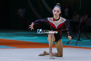 2024-05-26 - Daniela Munits (ISR) seen during 40th European Rhythmic Gymnastics Championships Budapest 2024 at Papp Laszlo Budapest Sportarena, Budapest, Hungary on May 26, 2024 - 40TH EUROPEAN RHYTHMIC CHAMPIONSHIPS SENIOR INDIVIDUALS & GROUPS AND JUNIOR INDIVIDUALS - GYMNASTICS - OTHER SPORTS