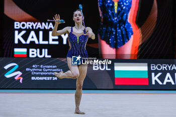 2024-05-26 - Boryana Kaleyn (BUL) seen during 40th European Rhythmic Gymnastics Championships Budapest 2024 at Papp Laszlo Budapest Sportarena, Budapest, Hungary on May 26, 2024 - 40TH EUROPEAN RHYTHMIC CHAMPIONSHIPS SENIOR INDIVIDUALS & GROUPS AND JUNIOR INDIVIDUALS - GYMNASTICS - OTHER SPORTS