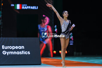 2024-05-26 - Sofia Raffaeli (ITA) seen during 40th European Rhythmic Gymnastics Championships Budapest 2024 at Papp Laszlo Budapest Sportarena, Budapest, Hungary on May 26, 2024 - 40TH EUROPEAN RHYTHMIC CHAMPIONSHIPS SENIOR INDIVIDUALS & GROUPS AND JUNIOR INDIVIDUALS - GYMNASTICS - OTHER SPORTS