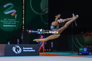 2024-05-26 - Sofia Raffaeli (ITA) seen during 40th European Rhythmic Gymnastics Championships Budapest 2024 at Papp Laszlo Budapest Sportarena, Budapest, Hungary on May 26, 2024 - 40TH EUROPEAN RHYTHMIC CHAMPIONSHIPS SENIOR INDIVIDUALS & GROUPS AND JUNIOR INDIVIDUALS - GYMNASTICS - OTHER SPORTS