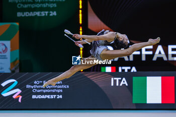 2024-05-26 - Sofia Raffaeli (ITA) seen during 40th European Rhythmic Gymnastics Championships Budapest 2024 at Papp Laszlo Budapest Sportarena, Budapest, Hungary on May 26, 2024 - 40TH EUROPEAN RHYTHMIC CHAMPIONSHIPS SENIOR INDIVIDUALS & GROUPS AND JUNIOR INDIVIDUALS - GYMNASTICS - OTHER SPORTS