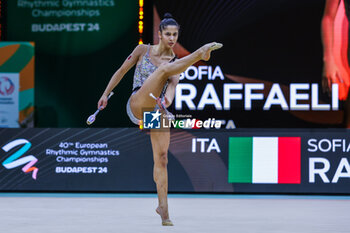 2024-05-26 - Sofia Raffaeli (ITA) seen during 40th European Rhythmic Gymnastics Championships Budapest 2024 at Papp Laszlo Budapest Sportarena, Budapest, Hungary on May 26, 2024 - 40TH EUROPEAN RHYTHMIC CHAMPIONSHIPS SENIOR INDIVIDUALS & GROUPS AND JUNIOR INDIVIDUALS - GYMNASTICS - OTHER SPORTS