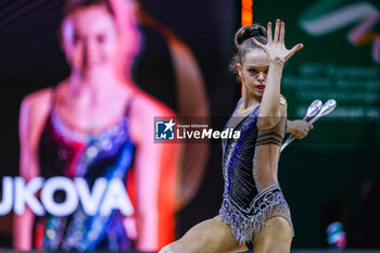 2024-05-26 - Vera Tugolukova (CYP) seen during 40th European Rhythmic Gymnastics Championships Budapest 2024 at Papp Laszlo Budapest Sportarena, Budapest, Hungary on May 26, 2024 - 40TH EUROPEAN RHYTHMIC CHAMPIONSHIPS SENIOR INDIVIDUALS & GROUPS AND JUNIOR INDIVIDUALS - GYMNASTICS - OTHER SPORTS