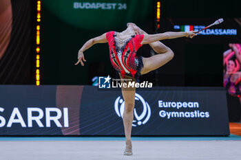 2024-05-26 - Milena Baldassarri (ITA) seen during 40th European Rhythmic Gymnastics Championships Budapest 2024 at Papp Laszlo Budapest Sportarena, Budapest, Hungary on May 26, 2024 - 40TH EUROPEAN RHYTHMIC CHAMPIONSHIPS SENIOR INDIVIDUALS & GROUPS AND JUNIOR INDIVIDUALS - GYMNASTICS - OTHER SPORTS