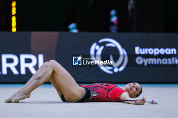 2024-05-26 - Milena Baldassarri (ITA) seen during 40th European Rhythmic Gymnastics Championships Budapest 2024 at Papp Laszlo Budapest Sportarena, Budapest, Hungary on May 26, 2024 - 40TH EUROPEAN RHYTHMIC CHAMPIONSHIPS SENIOR INDIVIDUALS & GROUPS AND JUNIOR INDIVIDUALS - GYMNASTICS - OTHER SPORTS