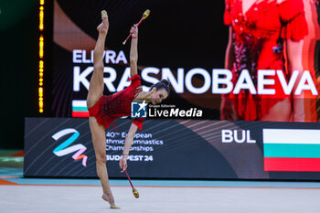 2024-05-26 - Elvira Krasnobaeva (BUL) seen during 40th European Rhythmic Gymnastics Championships Budapest 2024 at Papp Laszlo Budapest Sportarena, Budapest, Hungary on May 26, 2024 - 40TH EUROPEAN RHYTHMIC CHAMPIONSHIPS SENIOR INDIVIDUALS & GROUPS AND JUNIOR INDIVIDUALS - GYMNASTICS - OTHER SPORTS