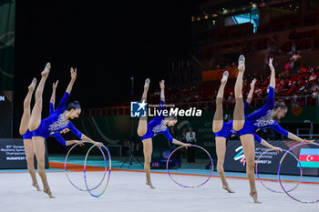 2024-05-26 - Azerbaijani group team seen during 40th European Rhythmic Gymnastics Championships Budapest 2024 at Papp Laszlo Budapest Sportarena, Budapest, Hungary on May 25, 2024 - 40TH EUROPEAN RHYTHMIC CHAMPIONSHIPS SENIOR INDIVIDUALS & GROUPS AND JUNIOR INDIVIDUALS - GYMNASTICS - OTHER SPORTS