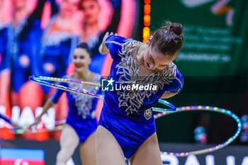 2024-05-26 - Azerbaijani group team seen during 40th European Rhythmic Gymnastics Championships Budapest 2024 at Papp Laszlo Budapest Sportarena, Budapest, Hungary on May 25, 2024 - 40TH EUROPEAN RHYTHMIC CHAMPIONSHIPS SENIOR INDIVIDUALS & GROUPS AND JUNIOR INDIVIDUALS - GYMNASTICS - OTHER SPORTS