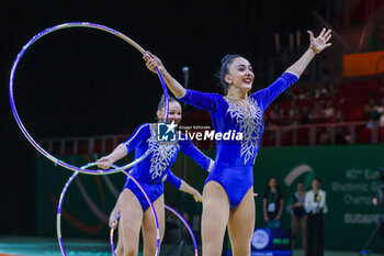 2024-05-26 - Azerbaijani group team seen during 40th European Rhythmic Gymnastics Championships Budapest 2024 at Papp Laszlo Budapest Sportarena, Budapest, Hungary on May 25, 2024 - 40TH EUROPEAN RHYTHMIC CHAMPIONSHIPS SENIOR INDIVIDUALS & GROUPS AND JUNIOR INDIVIDUALS - GYMNASTICS - OTHER SPORTS