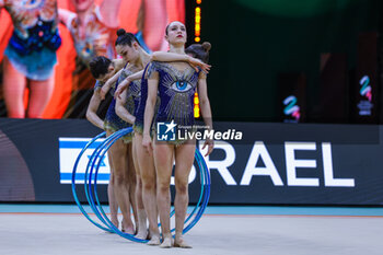 2024-05-26 - Israel group team seen during 40th European Rhythmic Gymnastics Championships Budapest 2024 at Papp Laszlo Budapest Sportarena, Budapest, Hungary on May 26, 2024 - 40TH EUROPEAN RHYTHMIC CHAMPIONSHIPS SENIOR INDIVIDUALS & GROUPS AND JUNIOR INDIVIDUALS - GYMNASTICS - OTHER SPORTS