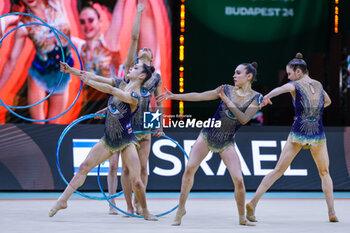 2024-05-26 - Israel group team seen during 40th European Rhythmic Gymnastics Championships Budapest 2024 at Papp Laszlo Budapest Sportarena, Budapest, Hungary on May 26, 2024 - 40TH EUROPEAN RHYTHMIC CHAMPIONSHIPS SENIOR INDIVIDUALS & GROUPS AND JUNIOR INDIVIDUALS - GYMNASTICS - OTHER SPORTS