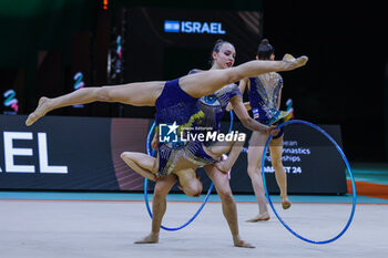 2024-05-26 - Israel group team seen during 40th European Rhythmic Gymnastics Championships Budapest 2024 at Papp Laszlo Budapest Sportarena, Budapest, Hungary on May 26, 2024 - 40TH EUROPEAN RHYTHMIC CHAMPIONSHIPS SENIOR INDIVIDUALS & GROUPS AND JUNIOR INDIVIDUALS - GYMNASTICS - OTHER SPORTS