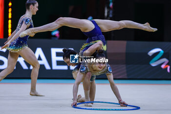 2024-05-26 - Israel group team seen during 40th European Rhythmic Gymnastics Championships Budapest 2024 at Papp Laszlo Budapest Sportarena, Budapest, Hungary on May 26, 2024 - 40TH EUROPEAN RHYTHMIC CHAMPIONSHIPS SENIOR INDIVIDUALS & GROUPS AND JUNIOR INDIVIDUALS - GYMNASTICS - OTHER SPORTS