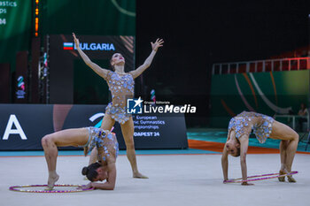 2024-05-26 - Bulgaria group team seen during 40th European Rhythmic Gymnastics Championships Budapest 2024 at Papp Laszlo Budapest Sportarena, Budapest, Hungary on May 26, 2024 - 40TH EUROPEAN RHYTHMIC CHAMPIONSHIPS SENIOR INDIVIDUALS & GROUPS AND JUNIOR INDIVIDUALS - GYMNASTICS - OTHER SPORTS