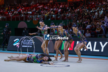 2024-05-26 - Italy group team seen during 40th European Rhythmic Gymnastics Championships Budapest 2024 at Papp Laszlo Budapest Sportarena, Budapest, Hungary on May 26, 2024 - 40TH EUROPEAN RHYTHMIC CHAMPIONSHIPS SENIOR INDIVIDUALS & GROUPS AND JUNIOR INDIVIDUALS - GYMNASTICS - OTHER SPORTS