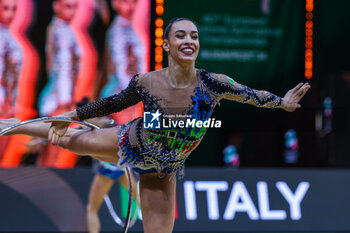 2024-05-26 - Alessia Maurelli of Italy group seen during 40th European Rhythmic Gymnastics Championships Budapest 2024 at Papp Laszlo Budapest Sportarena, Budapest, Hungary on May 26, 2024 - 40TH EUROPEAN RHYTHMIC CHAMPIONSHIPS SENIOR INDIVIDUALS & GROUPS AND JUNIOR INDIVIDUALS - GYMNASTICS - OTHER SPORTS