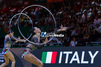 2024-05-26 - Alessia Maurelli of Italy group seen during 40th European Rhythmic Gymnastics Championships Budapest 2024 at Papp Laszlo Budapest Sportarena, Budapest, Hungary on May 26, 2024 - 40TH EUROPEAN RHYTHMIC CHAMPIONSHIPS SENIOR INDIVIDUALS & GROUPS AND JUNIOR INDIVIDUALS - GYMNASTICS - OTHER SPORTS