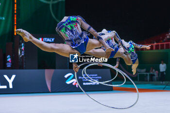 2024-05-26 - Italy group team seen during 40th European Rhythmic Gymnastics Championships Budapest 2024 at Papp Laszlo Budapest Sportarena, Budapest, Hungary on May 26, 2024 - 40TH EUROPEAN RHYTHMIC CHAMPIONSHIPS SENIOR INDIVIDUALS & GROUPS AND JUNIOR INDIVIDUALS - GYMNASTICS - OTHER SPORTS