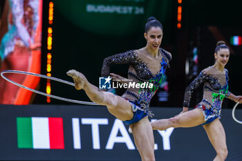 2024-05-26 - Martina Centofanti of Italy group seen during 40th European Rhythmic Gymnastics Championships Budapest 2024 at Papp Laszlo Budapest Sportarena, Budapest, Hungary on May 26, 2024 - 40TH EUROPEAN RHYTHMIC CHAMPIONSHIPS SENIOR INDIVIDUALS & GROUPS AND JUNIOR INDIVIDUALS - GYMNASTICS - OTHER SPORTS