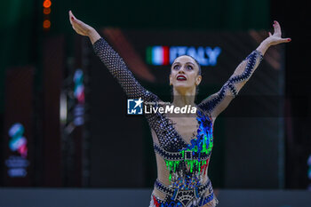 2024-05-26 - Agnese Duranti of Italy group seen during 40th European Rhythmic Gymnastics Championships Budapest 2024 at Papp Laszlo Budapest Sportarena, Budapest, Hungary on May 26, 2024 - 40TH EUROPEAN RHYTHMIC CHAMPIONSHIPS SENIOR INDIVIDUALS & GROUPS AND JUNIOR INDIVIDUALS - GYMNASTICS - OTHER SPORTS