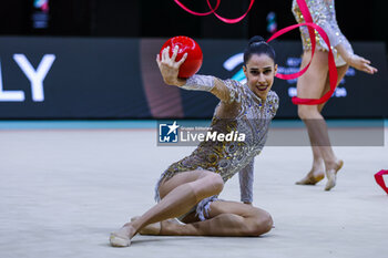 2024-05-26 - Martina Centofanti of Italy seen during 40th European Rhythmic Gymnastics Championships Budapest 2024 at Papp Laszlo Budapest Sportarena, Budapest, Hungary on May 26, 2024 - 40TH EUROPEAN RHYTHMIC CHAMPIONSHIPS SENIOR INDIVIDUALS & GROUPS AND JUNIOR INDIVIDUALS - GYMNASTICS - OTHER SPORTS