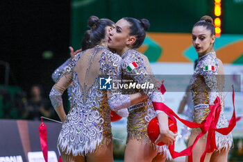 2024-05-26 - (C) Alessia Maurelli of Italy group seen during 40th European Rhythmic Gymnastics Championships Budapest 2024 at Papp Laszlo Budapest Sportarena, Budapest, Hungary on May 26, 2024 - 40TH EUROPEAN RHYTHMIC CHAMPIONSHIPS SENIOR INDIVIDUALS & GROUPS AND JUNIOR INDIVIDUALS - GYMNASTICS - OTHER SPORTS