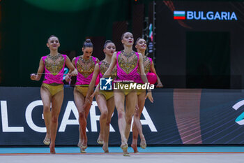 2024-05-26 - Bulgaria group team seen during 40th European Rhythmic Gymnastics Championships Budapest 2024 at Papp Laszlo Budapest Sportarena, Budapest, Hungary on May 26, 2024 - 40TH EUROPEAN RHYTHMIC CHAMPIONSHIPS SENIOR INDIVIDUALS & GROUPS AND JUNIOR INDIVIDUALS - GYMNASTICS - OTHER SPORTS