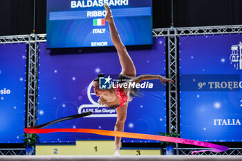 2024-03-09 - Milena Baldassarri of Italy seen in action during Rhythmic Gymnastics FGI Italy-France bilateral competition 2024 at PalaFitLineDesio, Desio, Italy on March 09, 2024 - TROFEO CITTà DI DESIO - BILATERALE ITALIA FRANCIA - GYMNASTICS - OTHER SPORTS