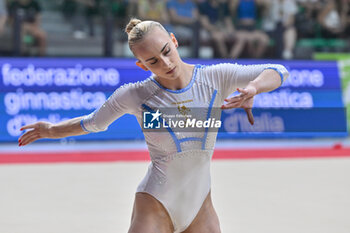 2024-07-05 - Alice D'Amato (Fiamme Oro) - during the competition with Women's Floor Exercise - CAMPIONATI NAZIONALI ASSOLUTI GINNASTICA ARTISTICA - GYMNASTICS - OTHER SPORTS