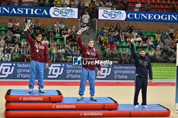 2024-07-06 - Podium individual competition Lorenzo Casali (Fiamme Oro)
 1^ Classified - Mario Macchiati (Fiamme Oro) 2^ classified - Yumin Abbadini (Aereonautica Militare) 3^ Classified - CAMPIONATI NAZIONALI ASSOLUTI GINNASTICA ARTISTICA - GYMNASTICS - OTHER SPORTS