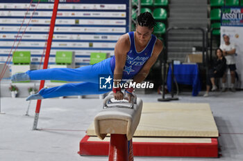 2024-07-06 - Saul Fermin (Ginn. Pro Patria) during Men's Pommel Horse - CAMPIONATI NAZIONALI ASSOLUTI GINNASTICA ARTISTICA - GYMNASTICS - OTHER SPORTS